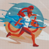 Triathlons Illustration Diamond Painting