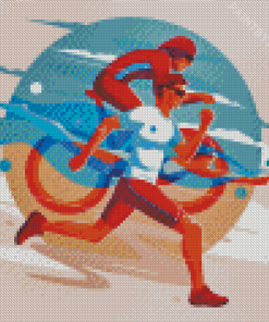 Triathlons Illustration Diamond Painting