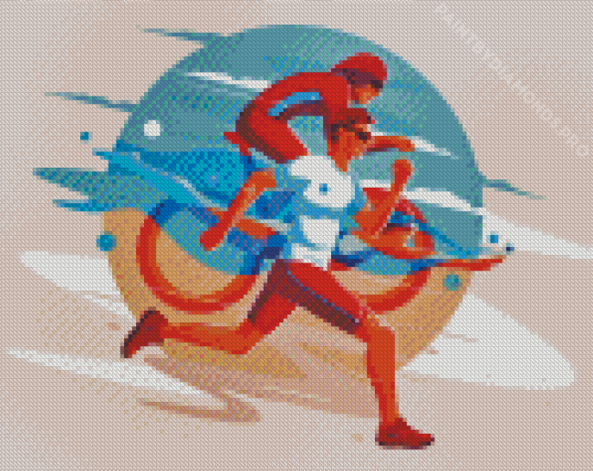 Triathlons Illustration Diamond Painting