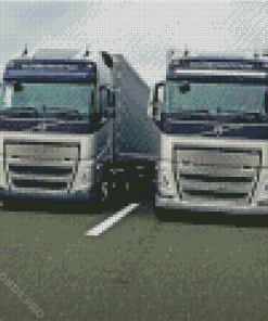 Two Volvo Trucks Diamond Painting