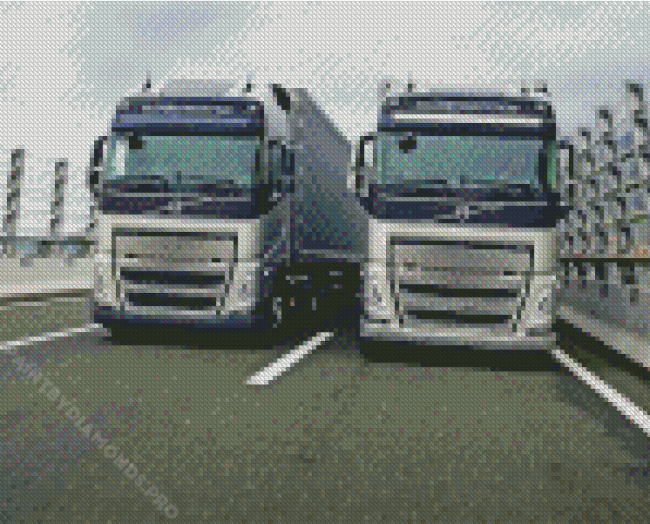 Two Volvo Trucks Diamond Painting