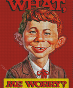 What We Worry Alfred E Neuman Poster Diamond Painting