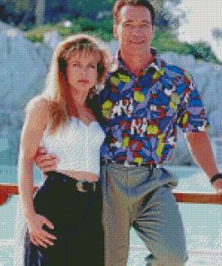 Young Arnold Schwarzenegger And Linda Hamilton Diamond Painting