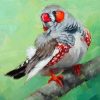 Zebra Finch Bird Diamond Painting