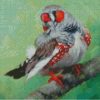 Zebra Finch Bird Diamond Painting