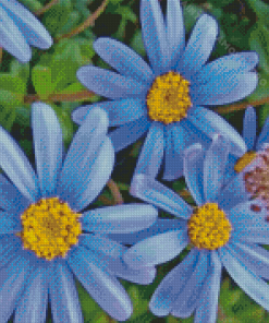 Aesthetic Blue Daisies Diamond Painting