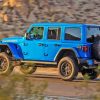 Aesthetic Blue Jeep Diamond Painting