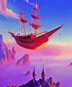 Aesthetic Air Ship Art Diamond Painting