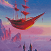 Aesthetic Air Ship Art Diamond Painting