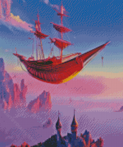 Aesthetic Air Ship Art Diamond Painting