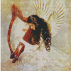 Aesthetic Harpist Angel Diamond Painting