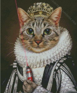 Aesthetic King Meow Diamond Painting