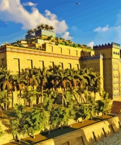 Babylonian Oasis Hanging Gardens Of Babylon Diamond Painting