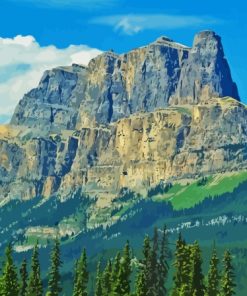 Banff Castle Mountain Diamond Painting