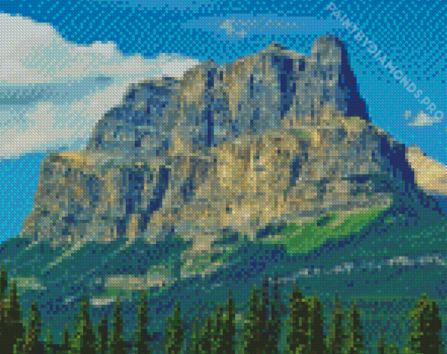 Banff Castle Mountain Diamond Painting