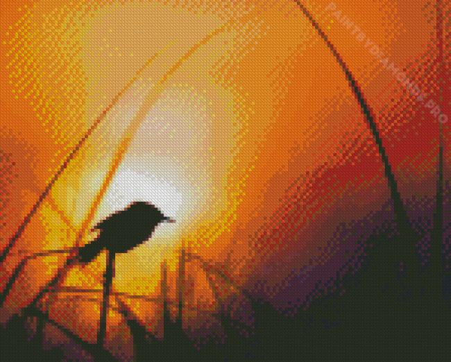 Bird Silhouette Diamond Painting