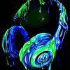 Blue And Green Headphone Diamond Painting