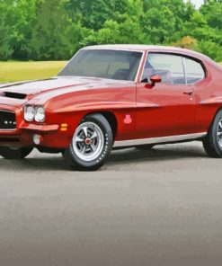 Brown Classic 1971 Gto Judge Car Diamond Painting