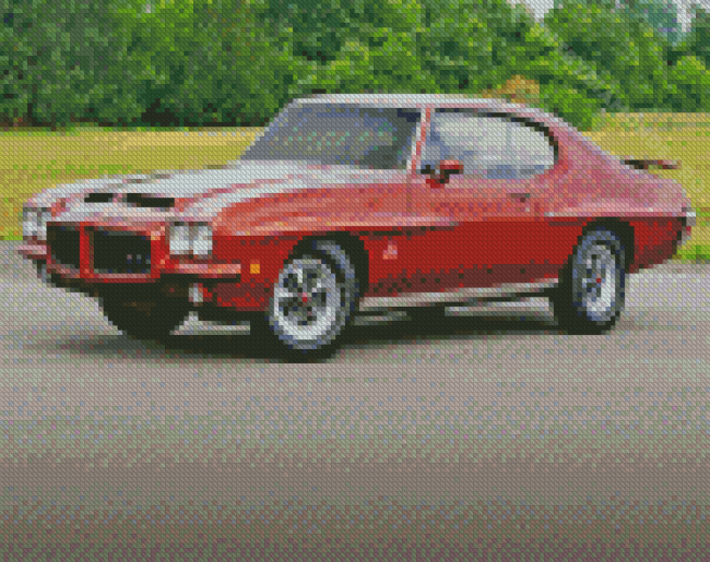 Brown Classic 1971 Gto Judge Car Diamond Painting