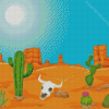 Cartoon Western Desert Landscape Diamond Painting