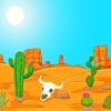 Cartoon Western Desert Landscape Diamond Painting