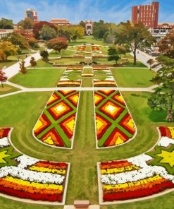 Colorful Garden Of Oklahoma University Diamond Painting