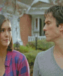 Elena And Damon Diamond Painting