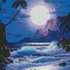 Full Moon Beach Evening Diamond Painting