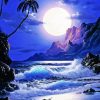 Full Moon Beach Evening Diamond Painting