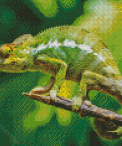 Green Cameleon Diamond Painting