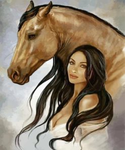 Horse And Woman Diamond Painting