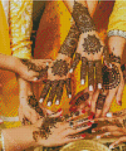 Indian Wedding Henna Diamond Painting