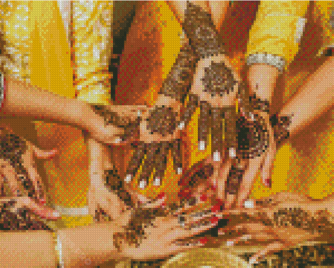 Indian Wedding Henna Diamond Painting