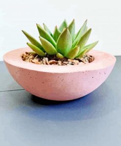 Little Pink Succulent Pot Diamond Painting