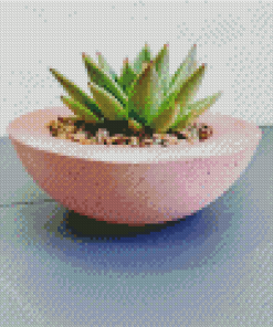 Little Pink Succulent Pot Diamond Painting