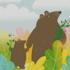 Mother Bear And Bacub Animals Diamond Painting