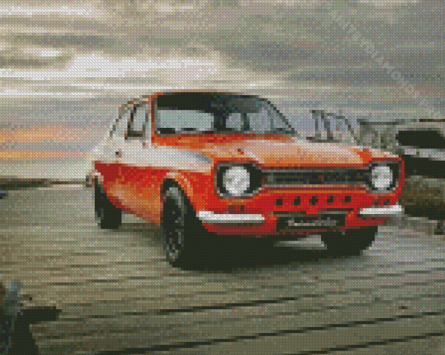 Orange Mk 1 Escort Diamond Painting