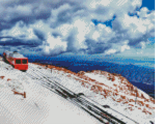 Pikes Peak Railway Colorado Mountain Diamond Painting