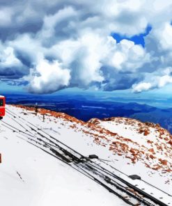 Pikes Peak Railway Colorado Mountain Diamond Painting