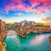 Polignano A Mare Sunset Diamond Painting