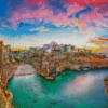 Polignano A Mare Sunset Diamond Painting