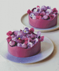 Purple Dessert Cakes Diamond Painting