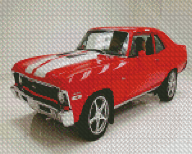 Red Nova Chevy Diamond Painting