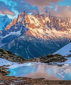 Snowy Mountains Chamonix Diamond Painting