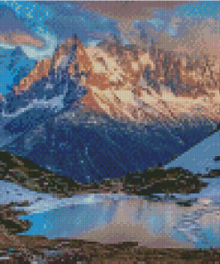 Snowy Mountains Chamonix Diamond Painting