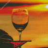 Summer Sunset Wine Glass Diamond Painting