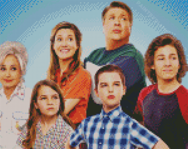 Young Sheldon Movie Characters Diamond Painting