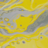 Abstract Yellow And Grey Diamond Painting