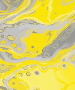 Abstract Yellow And Grey Diamond Painting