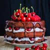 Aesthetic Cherry Cake Diamond Painting